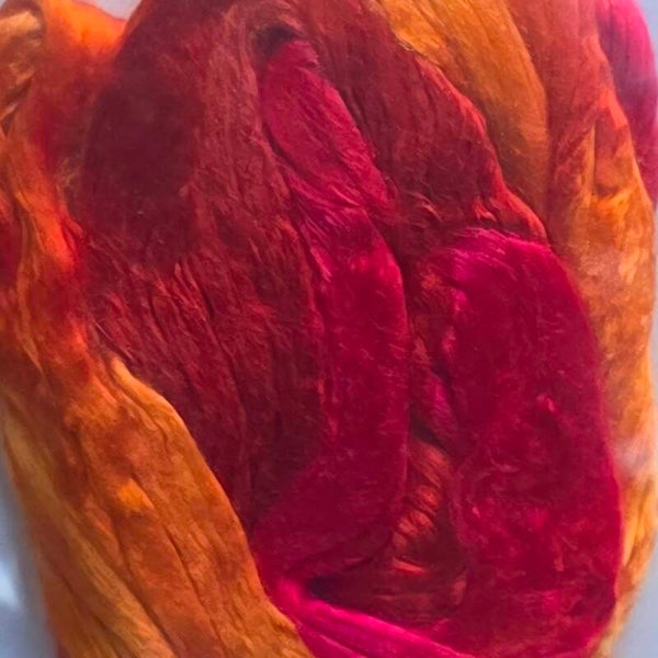 Moerbei zijde lont 340 oranje
