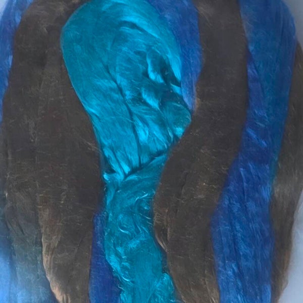 Moerbei zijde lont 344 blauw