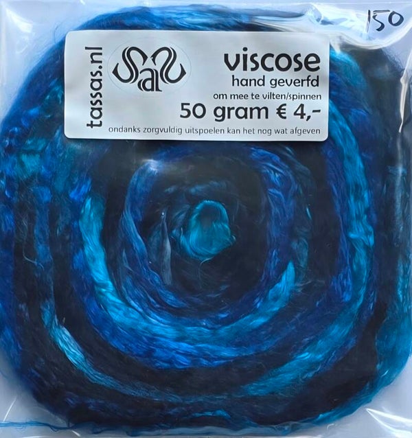 Viscose lont 150 blauw