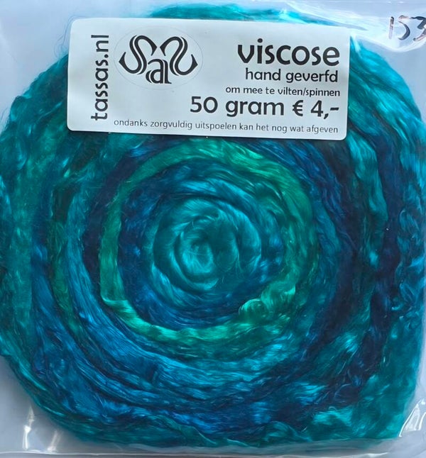 Viscose lont 153 groen blauw