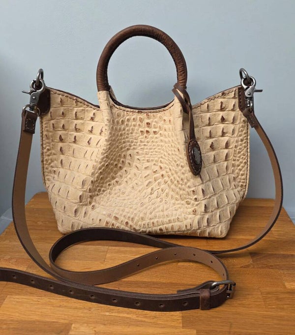 Croco print hand/schoudertas