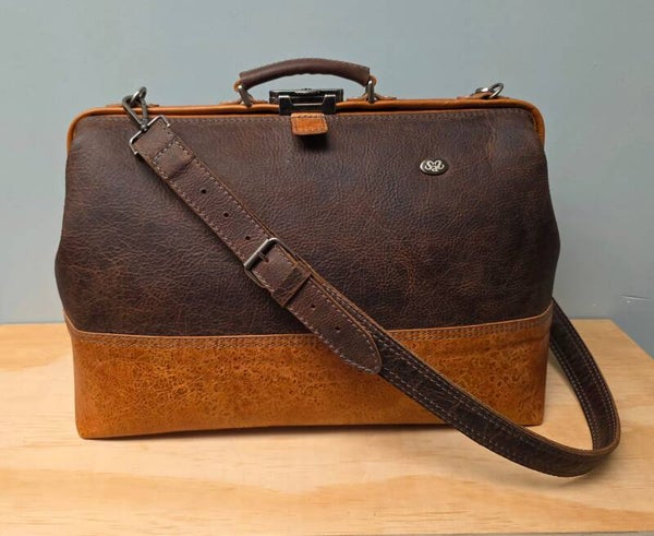 Grote bruine dokterstas / laptoptas