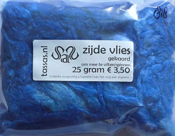 Zijde vlies 818 blauw