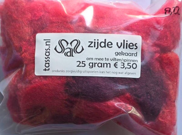 Zijde vlies 822 rood