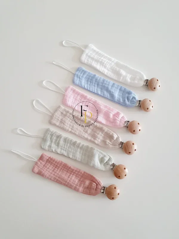 Attache tétine gaze de coton