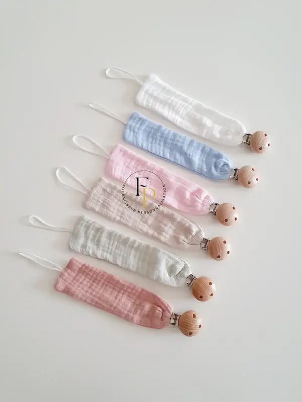 Attache tétine gaze de coton