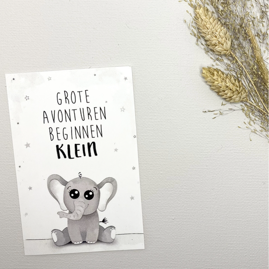 Handgeschreven kaartje