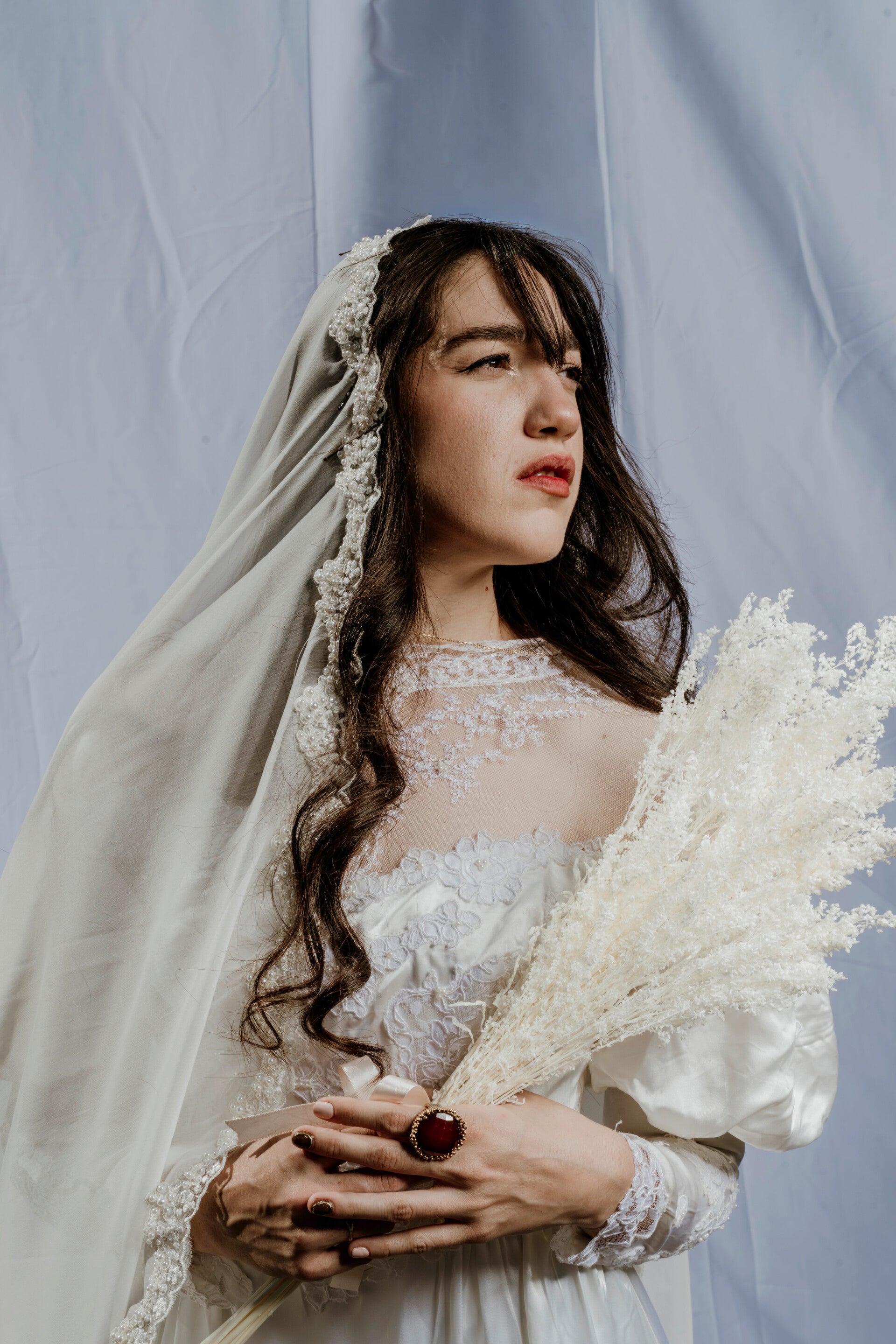 Mantilla Maréna bordado a mano