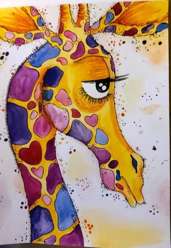 Giraffe 50x70cm