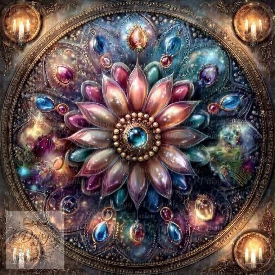 Das Blumenauge 70x70cm