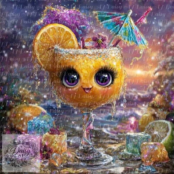 Orangen Cocktail 60x60cm