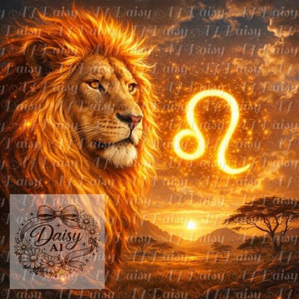 Sternzeichen Löwe 80x80cm