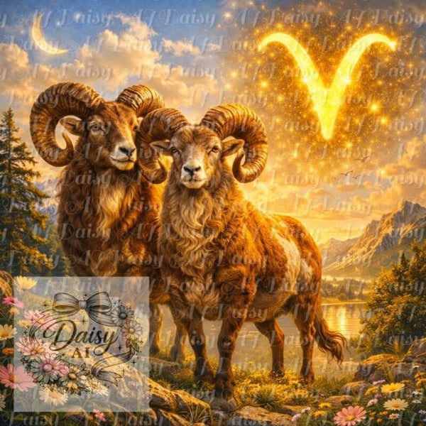 Sternzeichen Widder 80x80cm