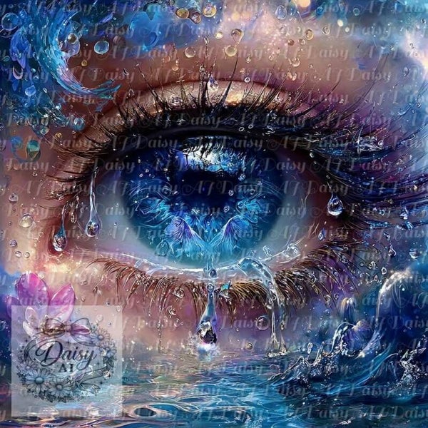 Wasser Auge 80x80cm
