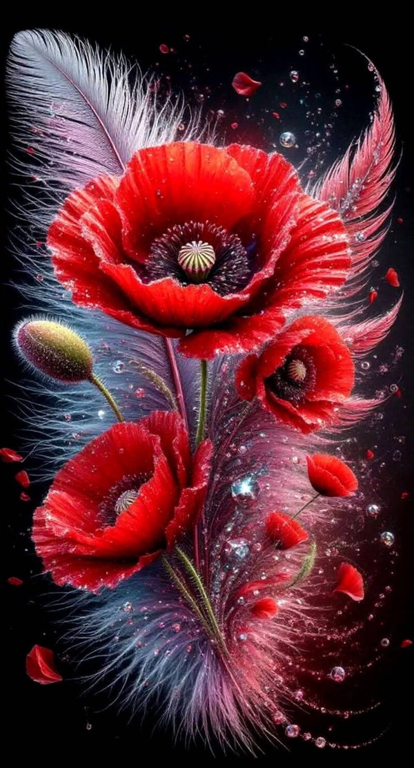 Mohnblume 60x80xm