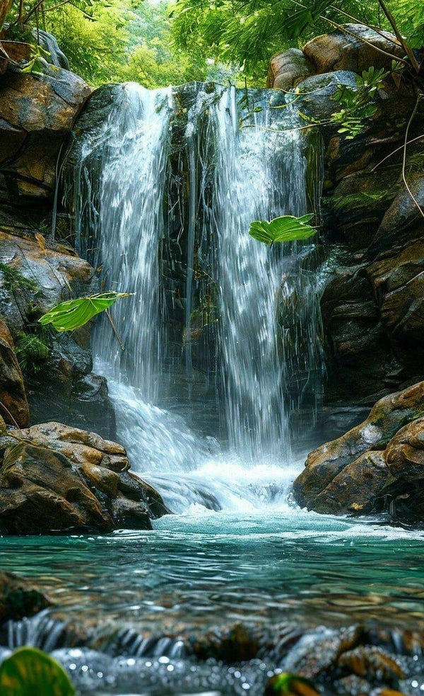 Der kleine Wasserfall 60x100cm