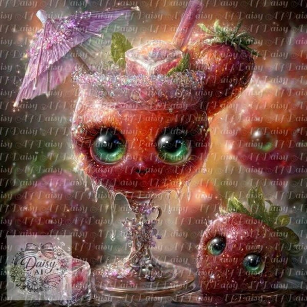 Roter Beeren Cocktail 60x60cm