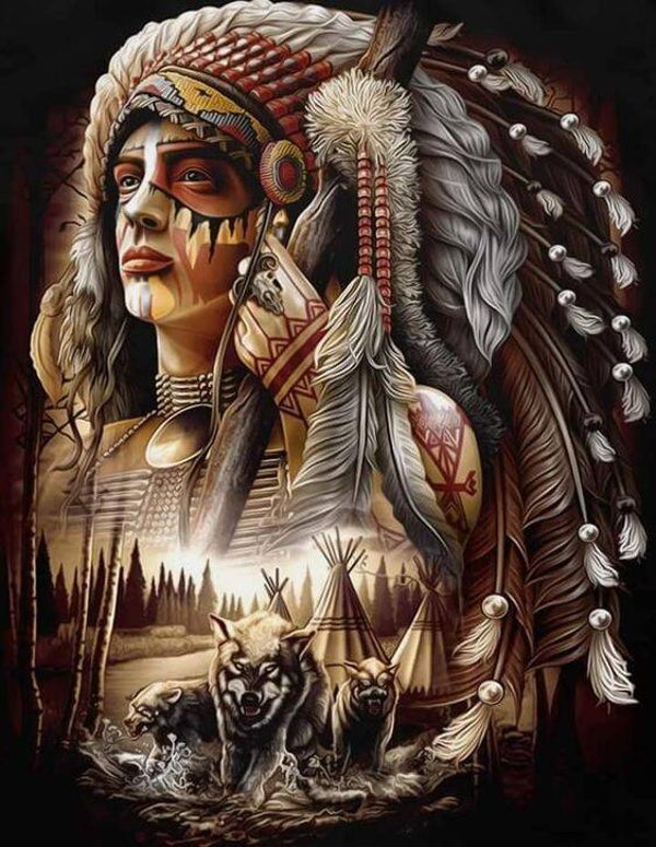 Indianer 60x80cm