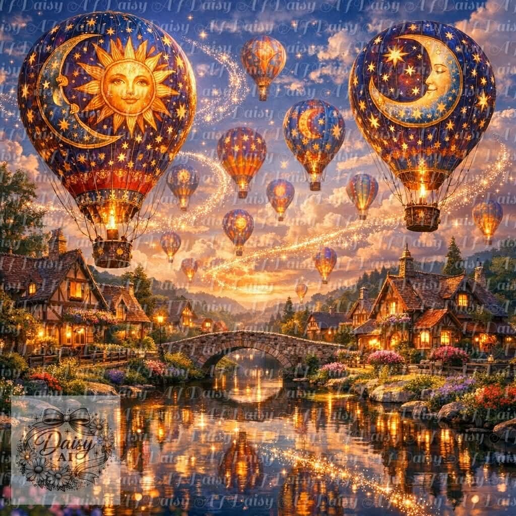 Heißluftballon 100x100cm