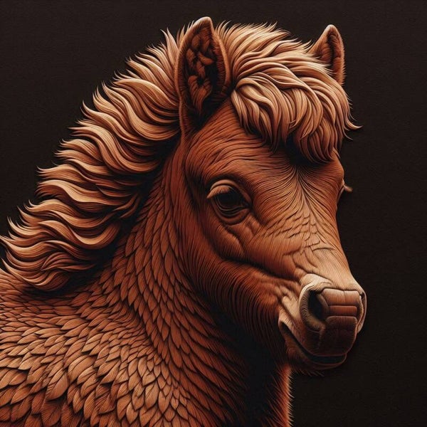 Shetty Pony Fohlen 50x50cm