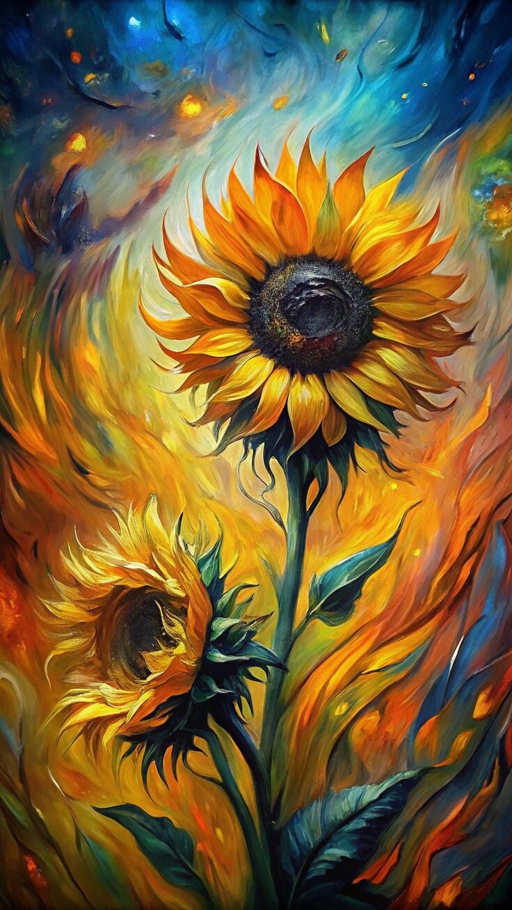 Sonnenblume 60x100cm