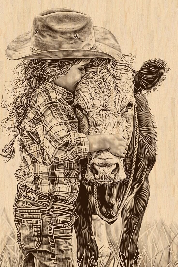 Cowgirl 2 Sepia 50x70xm