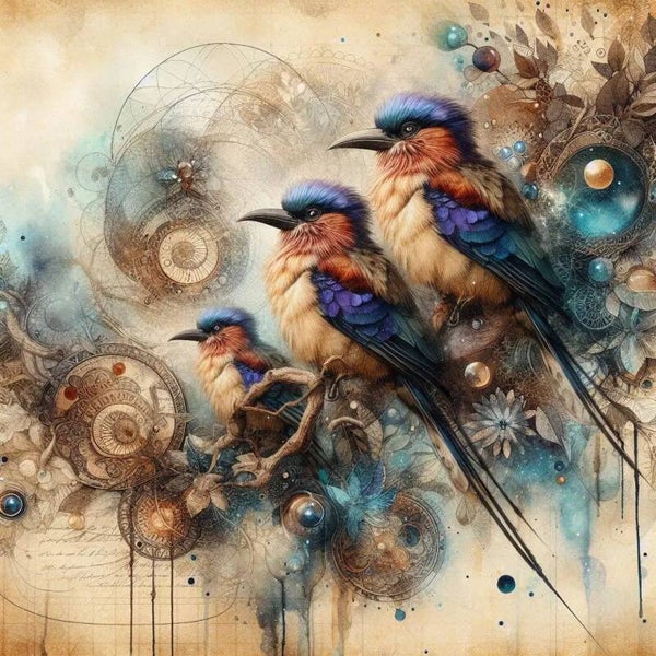 Vogel Chor 80x80cm
