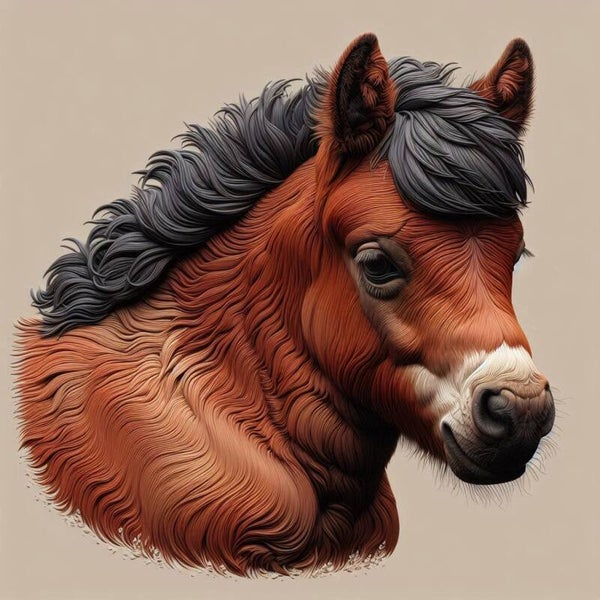 Mini Pony 50x50cm