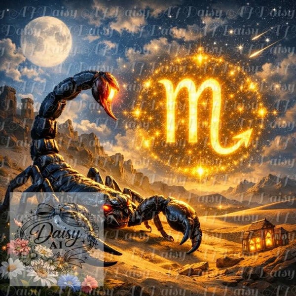 Sternzeichen Skorpion 80x80cm