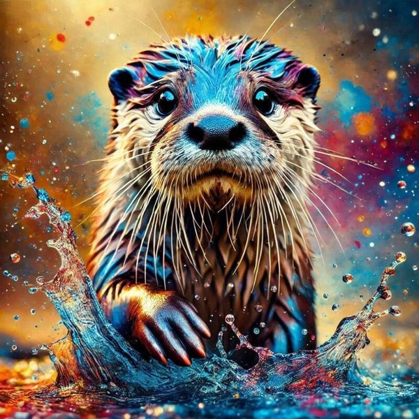 Der Otter 80x80cm