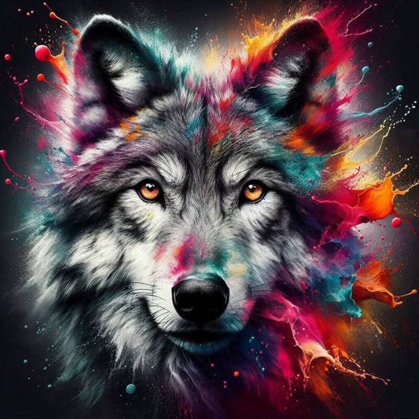 Der Wolf 60x60cm