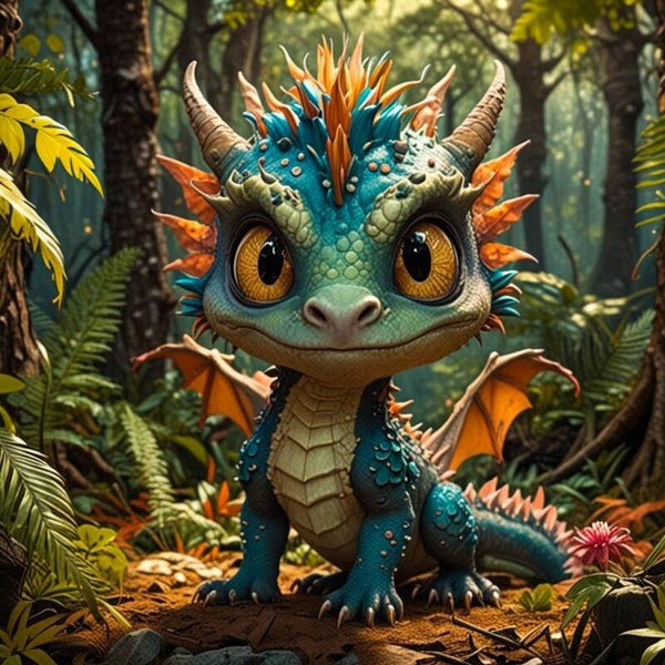 Der Drache Sammi 80x80cm