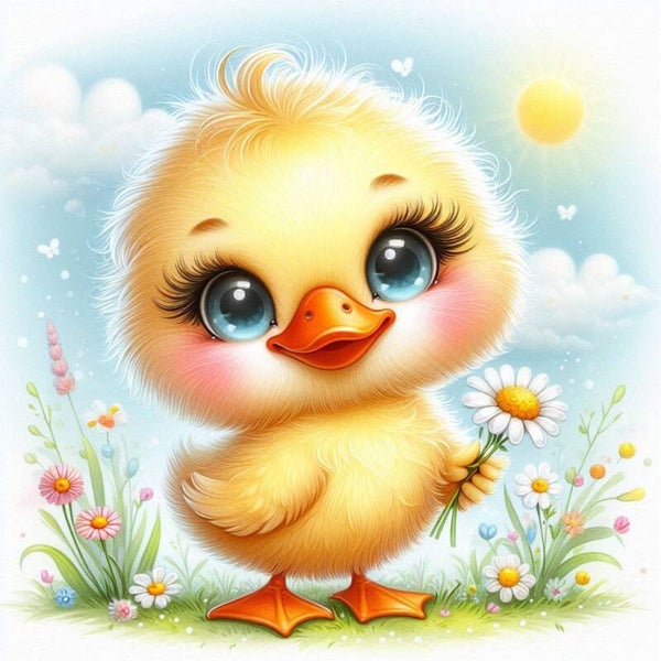 kleine Ente 50x50cm
