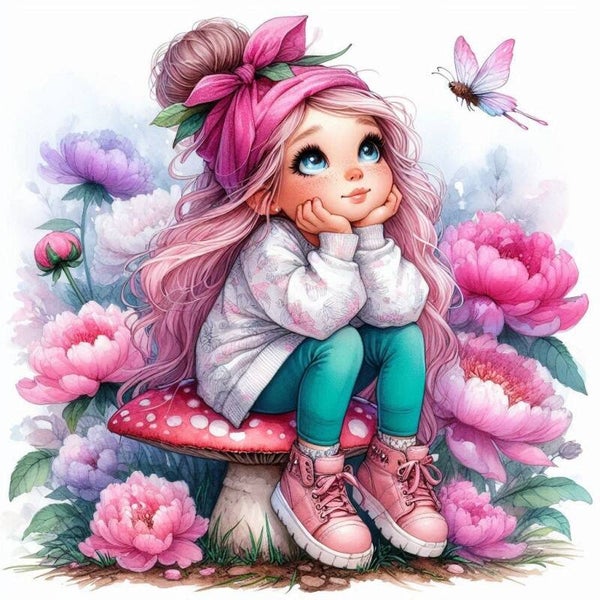 Blumenfee 1    60x60cm