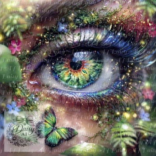 Das grüne Auge 80x80cm