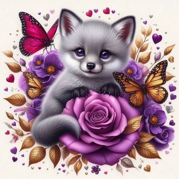 Blumenfuchs 60x60cm