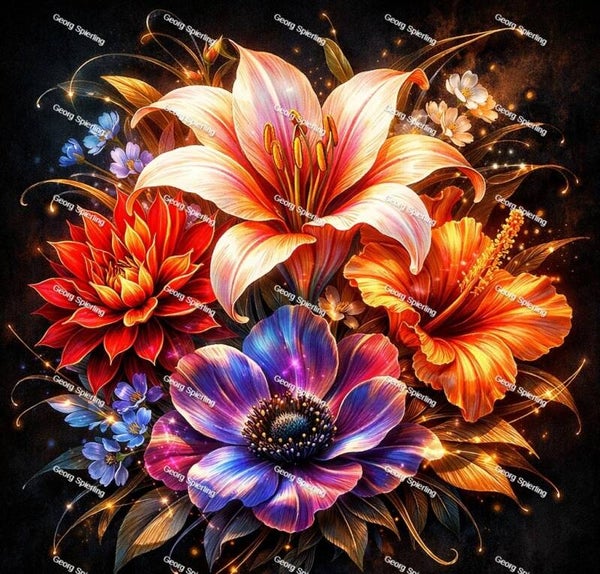 Blumenstrauß 60x60cm