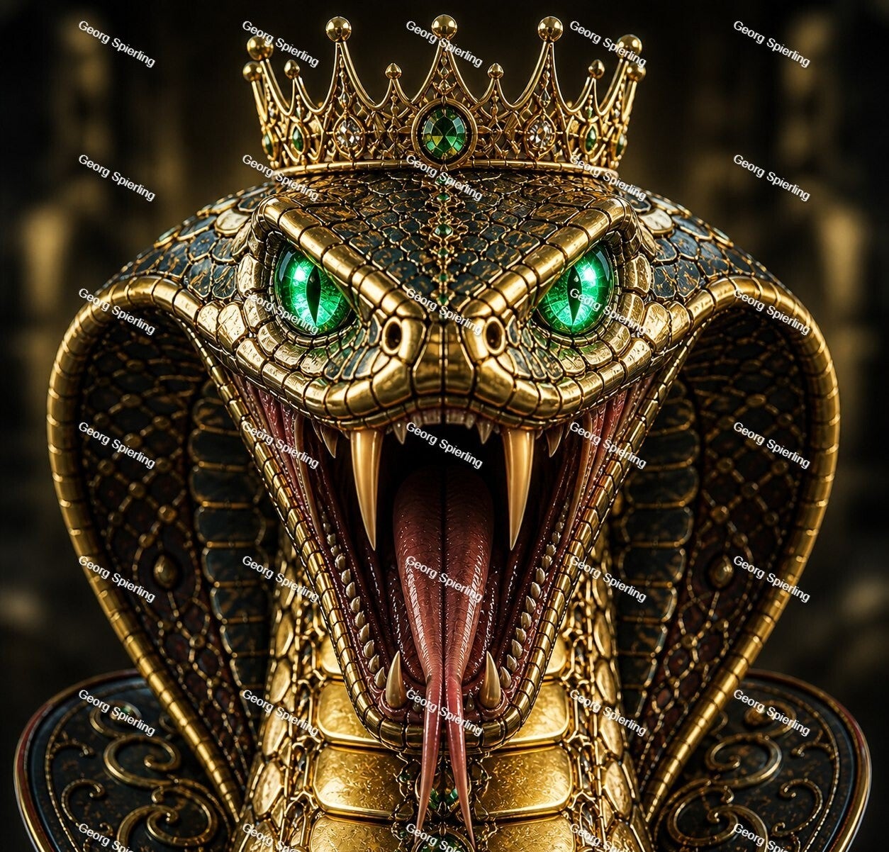Golden Snake 60x60cm