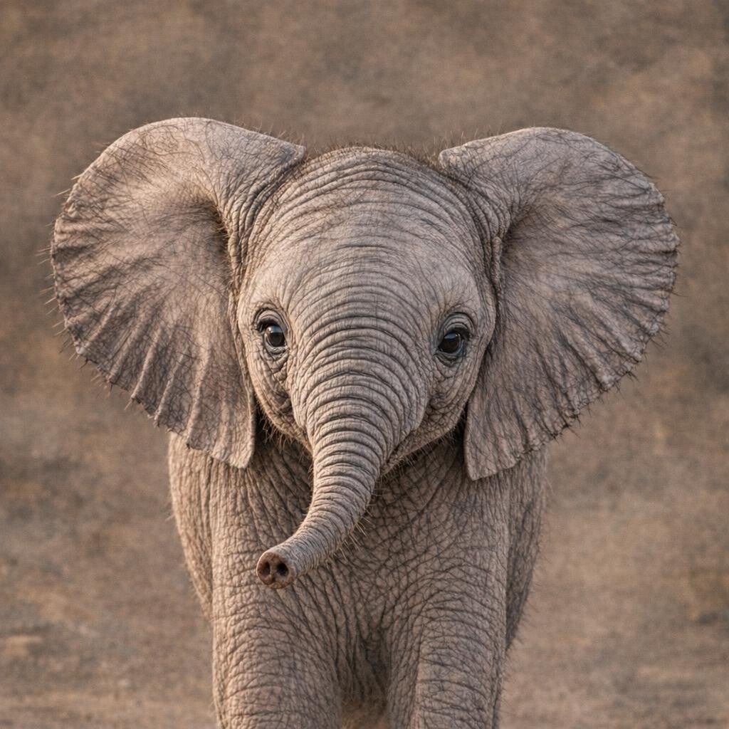 kleiner Elefant 60x60cm