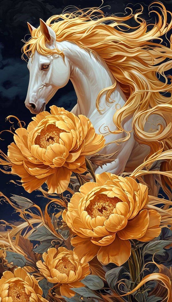 Das goldene Pferd 60x100cm