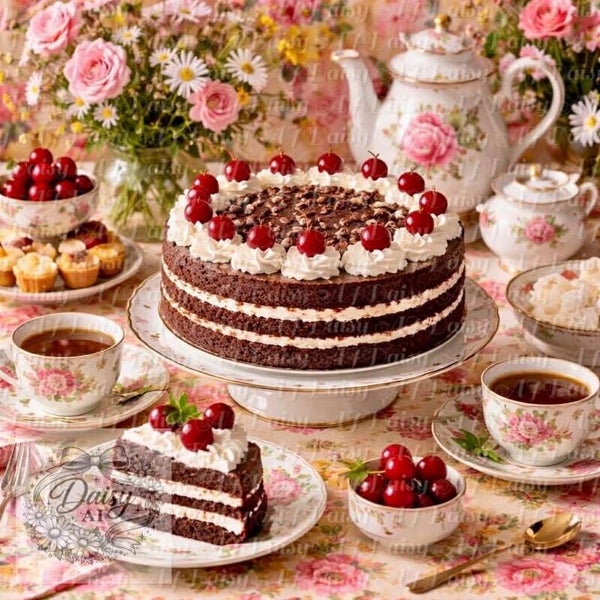 Kaffee und Kuchen?? 60x60cm
