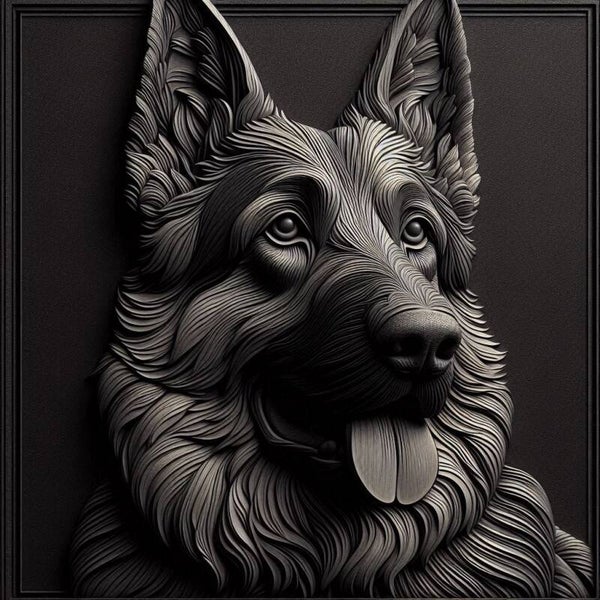 Schäferhund 50x50cm