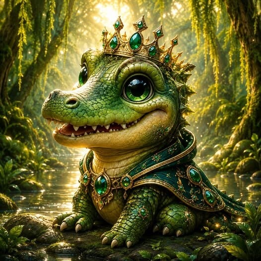 Kroko King Hugo 60x60cm
