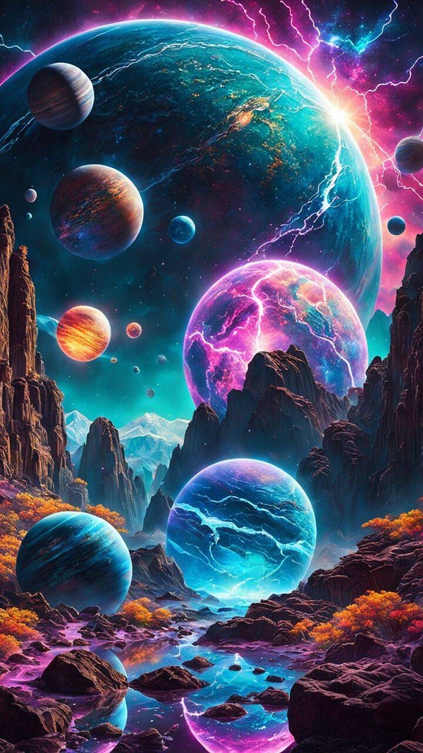Weltraum 60x100cm