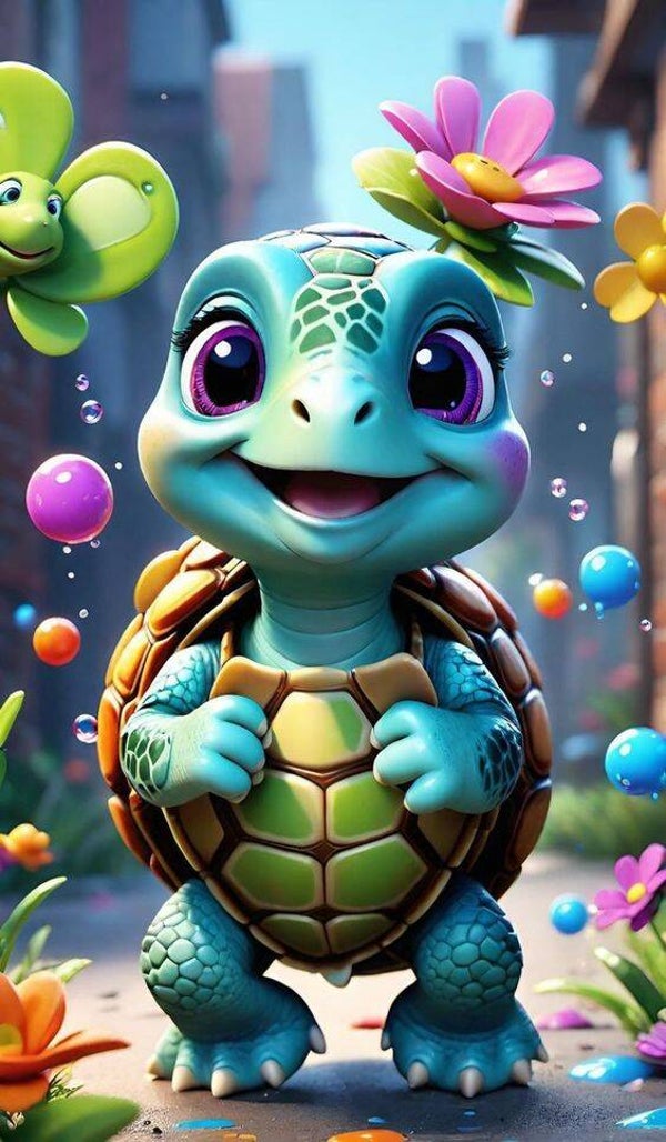 die blaue Schildkröte