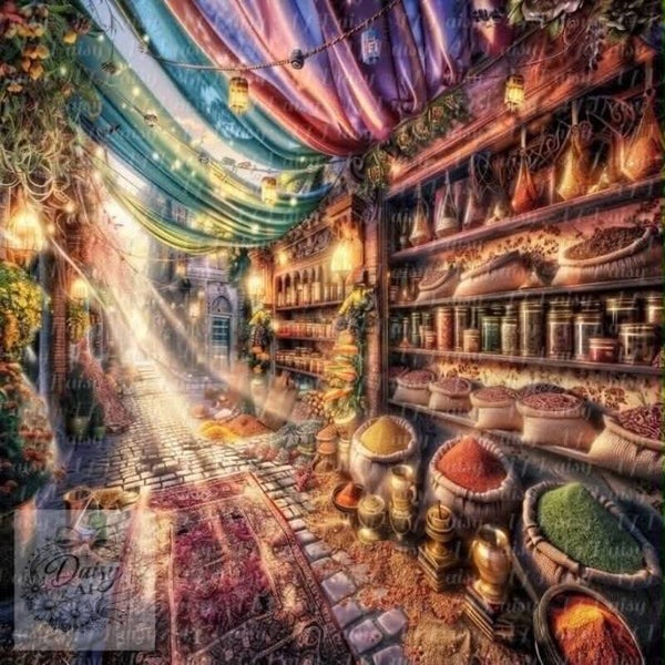 Basar der Gewürze  80x80cm
