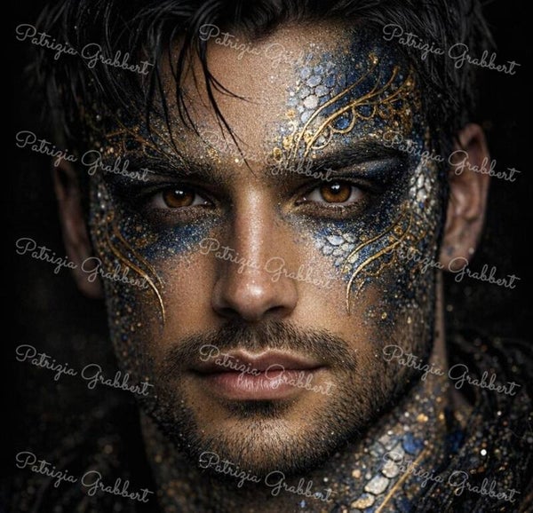 Schöner Mann 80x80cm