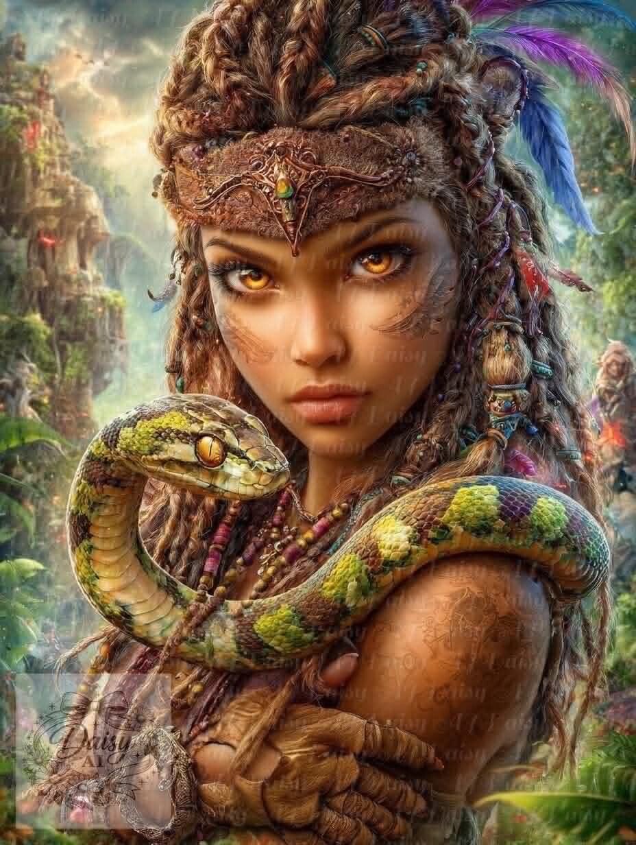 Jody with Snake 80x100cm