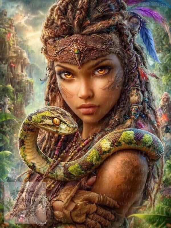 Jody with Snake 80x100cm