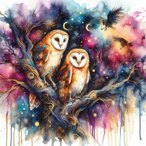 Eulentraum 60x60cm